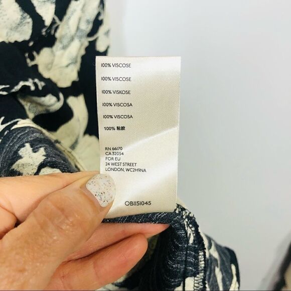 Free People French Quarter Floral Black Wrap Dress - Picture 12 of 15